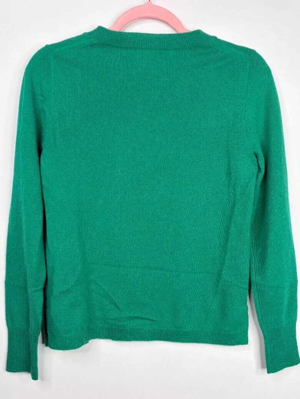 J. Crew Long-sleeve Everyday Cashmere Sweater in Salut! Kelly Green Small #A2827